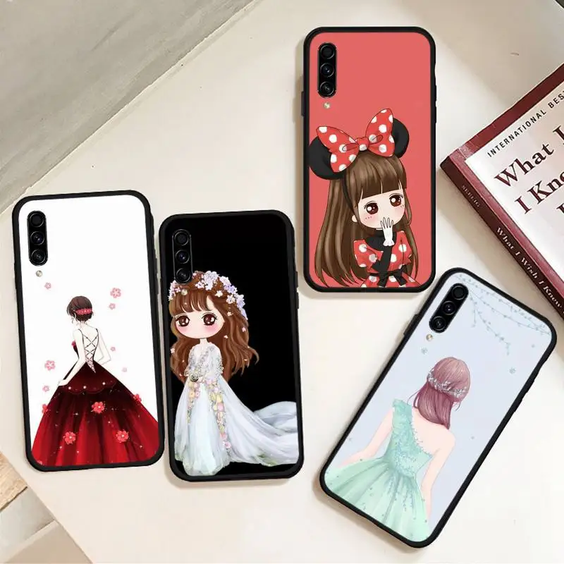 

Romantic cartoon flower girl Phone Case For Samsung Galaxy M10 20 30 A 40 50 70 71 6S A2 A6 A9 2018 J7 CORE PLUS STAR S10 5G C8