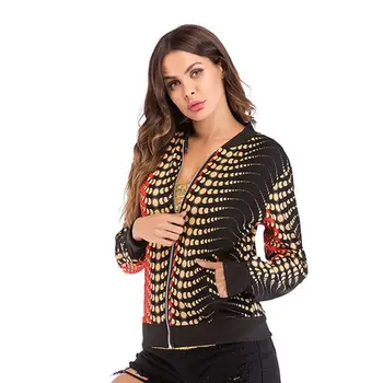 

2020 Women's Jacket Jacket Women's Long Sleeve Zip Cardigan Jacket
