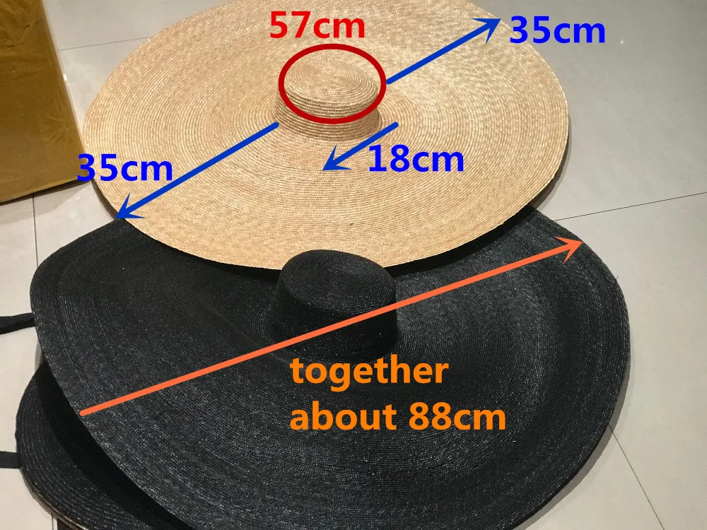 

axi01807 summer photographed model fashion show catwalk 35cm wind brim leisure beach lady wedding cap women holiday sun hat