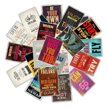 

25 Pcs/Pack Motivational Typography Life Quotes Diary Stickers Planner Memo Scrapbooking Sticker Stationery Child Toy Stickers