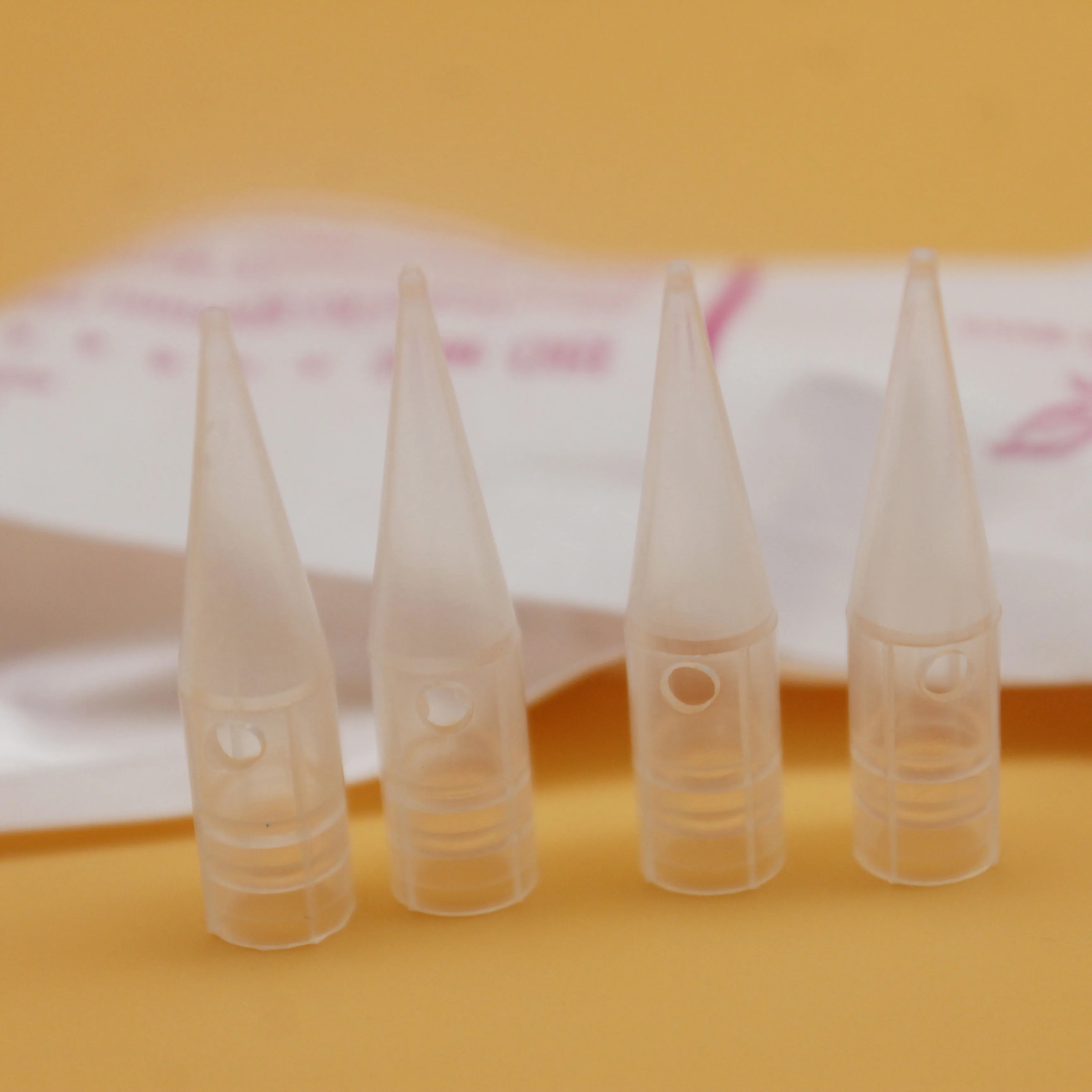 100pcs 1RL Disposable Permanent Eyebrow Makeup Needles Caps Tips for Eyebrow Makeup Machine Tattoo Needles