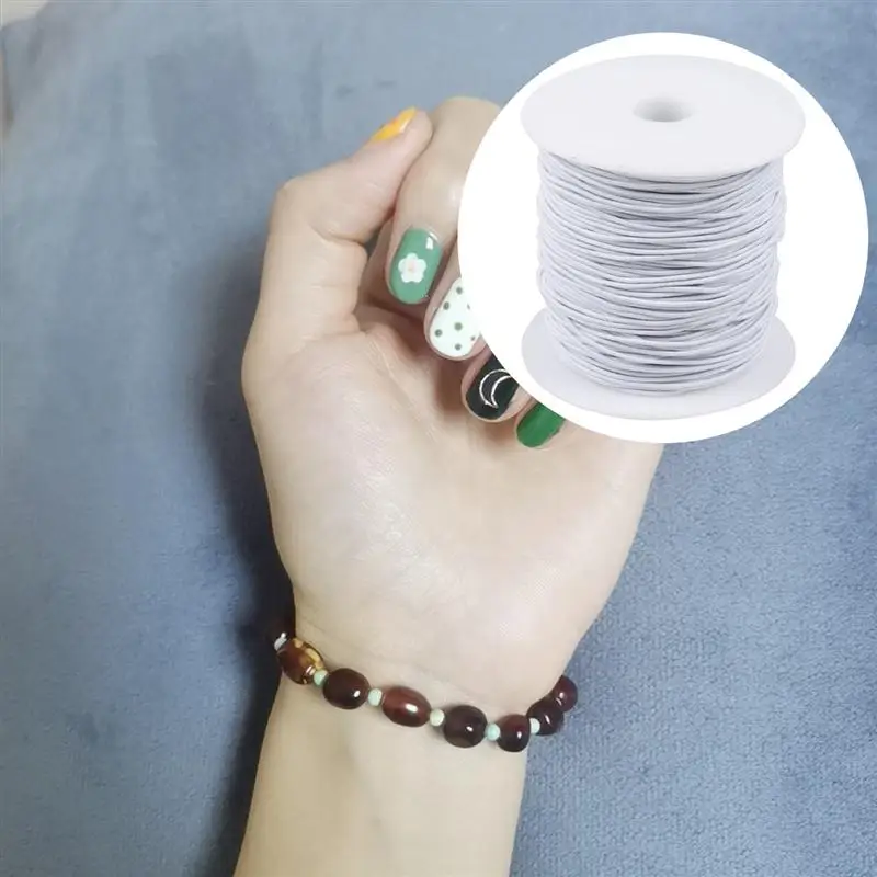 100M/Roll Strong Elastic Crystal Beading Cord 1mm for Bracelets Stretch Thread String Necklace DIY Jewelry Making Cords Line | Дом и сад