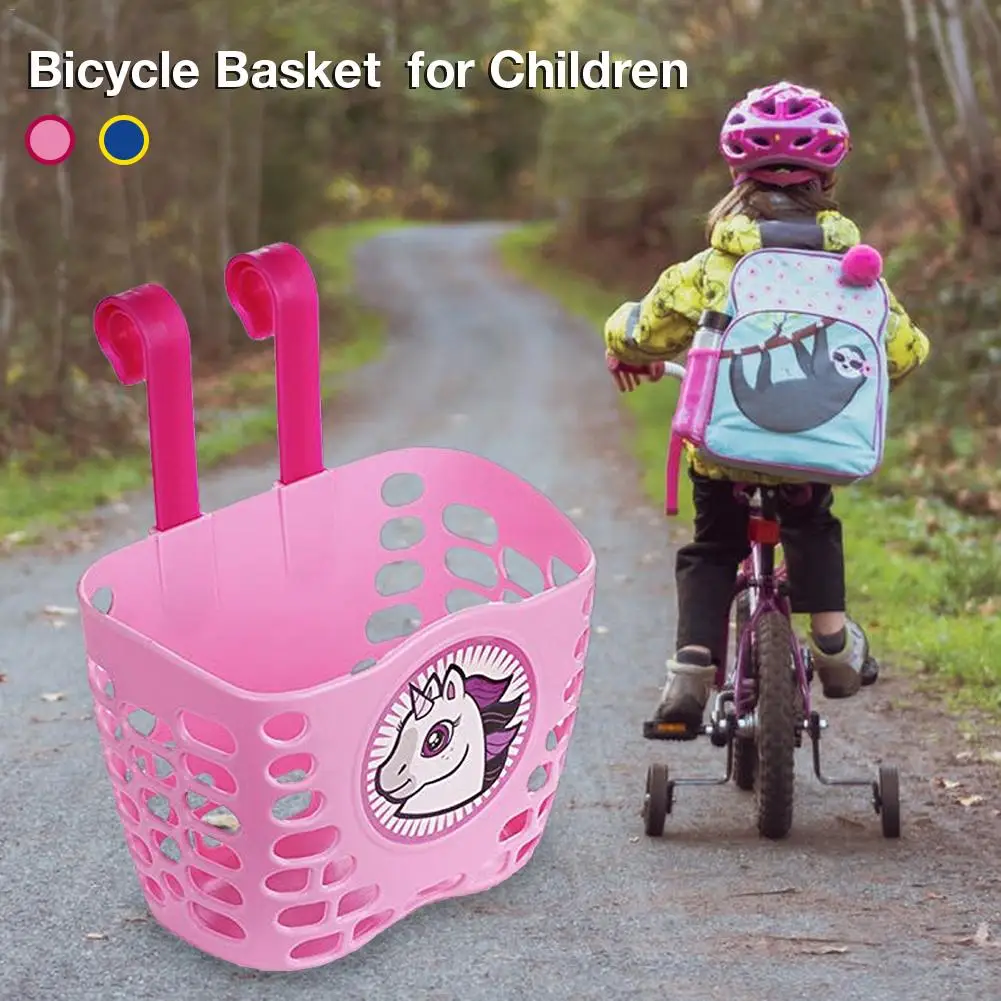 Kids Bicycle Basket Children Bike Front Basket Scooter Handlebar Bag Carrier Enviromental Plastic Basket Kids Parts Cycle Basket