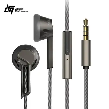 

AUGLAMOUR RX-1 3.5mm Metal earphone In-Ear Wired Earphone HiFi Music Sports Bass Earbuds Headset with Microphone