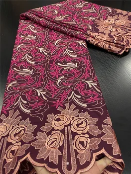 

XIYA 100% Cotton African Laces Fabric 2020 High Quality Lace French Swiss voile Embroidery Lace Fabric Wedding Sewing QF3480B-5