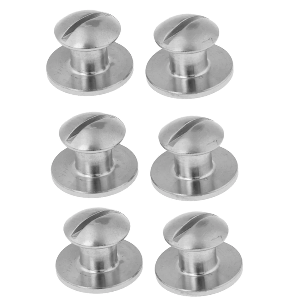6 Packs Tech Scuba Diving Diver BCD Backplate Book Screw Dive Accessories