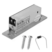 Безопасный Электрический замок Регулируемый Замок-язычок двери двойной режим разблокировки NC/NO 12V узкого типа система контроля доступа