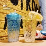 Модная Корейская Студенческая стеклянная тусклая польская Милая портативная бутылка, портативная пластиковая стеклянная суб