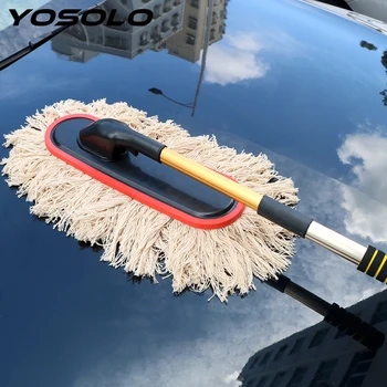 

YOSOLO Dust Removal Brush Car Wash Brush Fibre Broom Rotating Mop Telescoping Long Handle Car Cleaning Tools Car Accessories