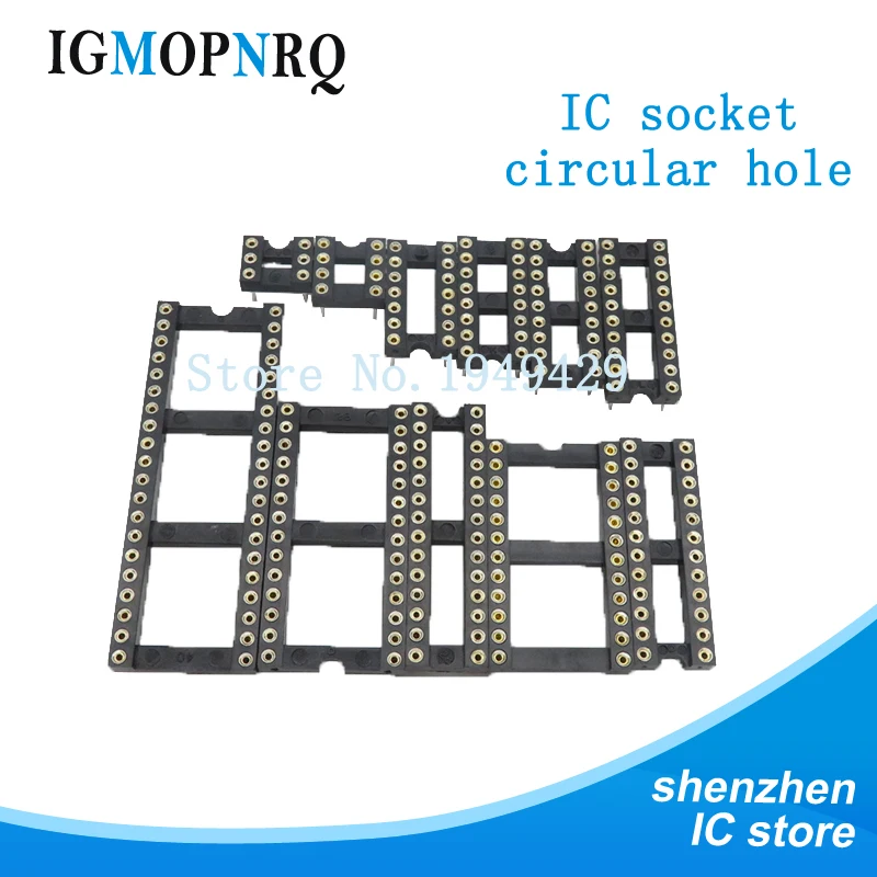

10PCS Round Hole IC socket Connector DIP 6 8 14 16 18 20 24 28 pin Sockets DIP6 DIP8 DIP14 DIP16 DIP18 DIP20 DIP28 pins
