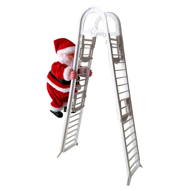 Красивая Рождественская музыка Санта Клаус электрическая лестница подвесная лестница украшение Рождественская елка украшения Забавный год для детей