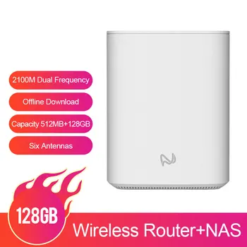 

Wireless Router 5G Dual Gigabit NAS 128GB Private Network Storage WiFi Game Accelerator 512MB USB Remotely 2100M 128GB