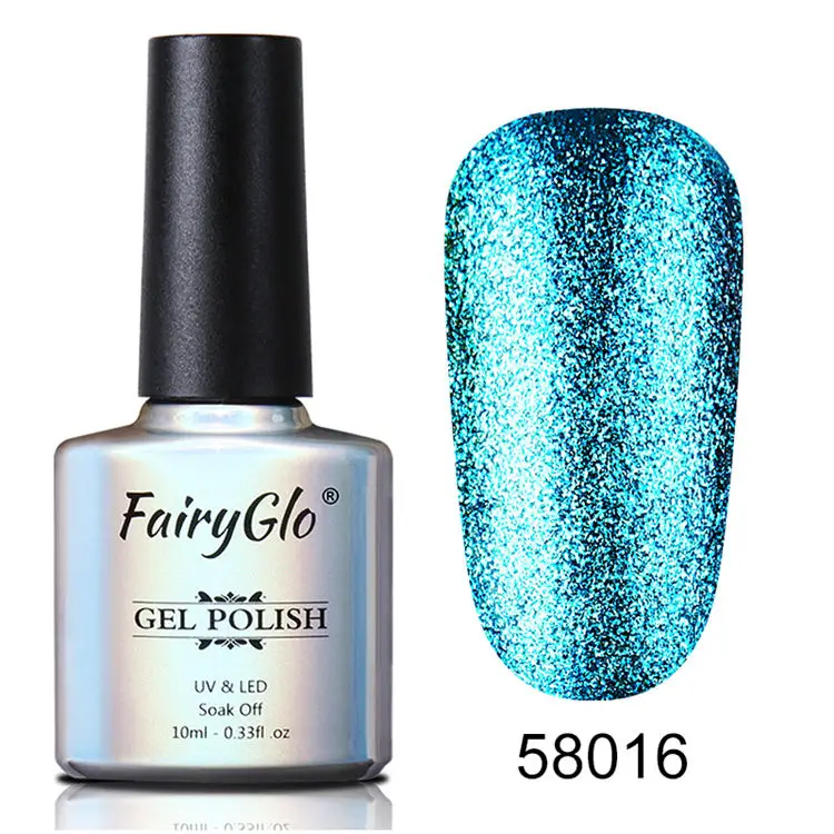 BJJ58016 FairyGlo 10 мл Гель-лак с блестками Гибридный лак для маникюра ногтей, полустойкое к полу Перманентный лак для ногтей УФ Гель-лак био-Гели Soak Off Nail Art Эмаль - Цвет: BJJ58016