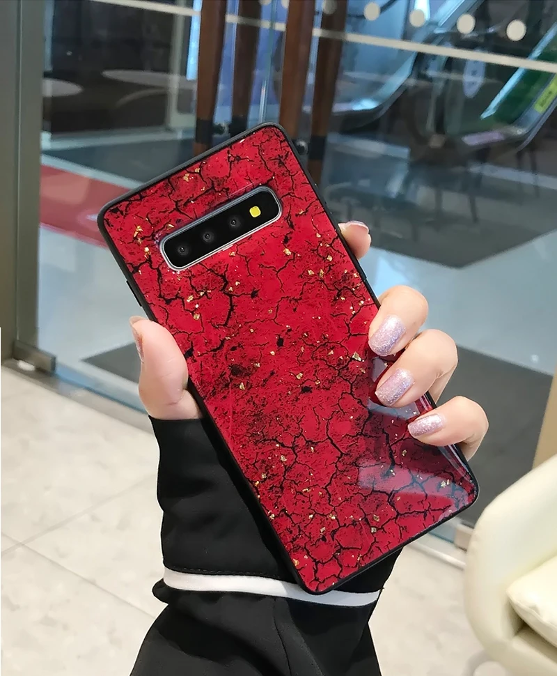 Сусального золота блестящий чехол для телефона Samsung S10 S8 S9 плюс S10E Note 4 5 8 9 10 Pro J3 J5 J7