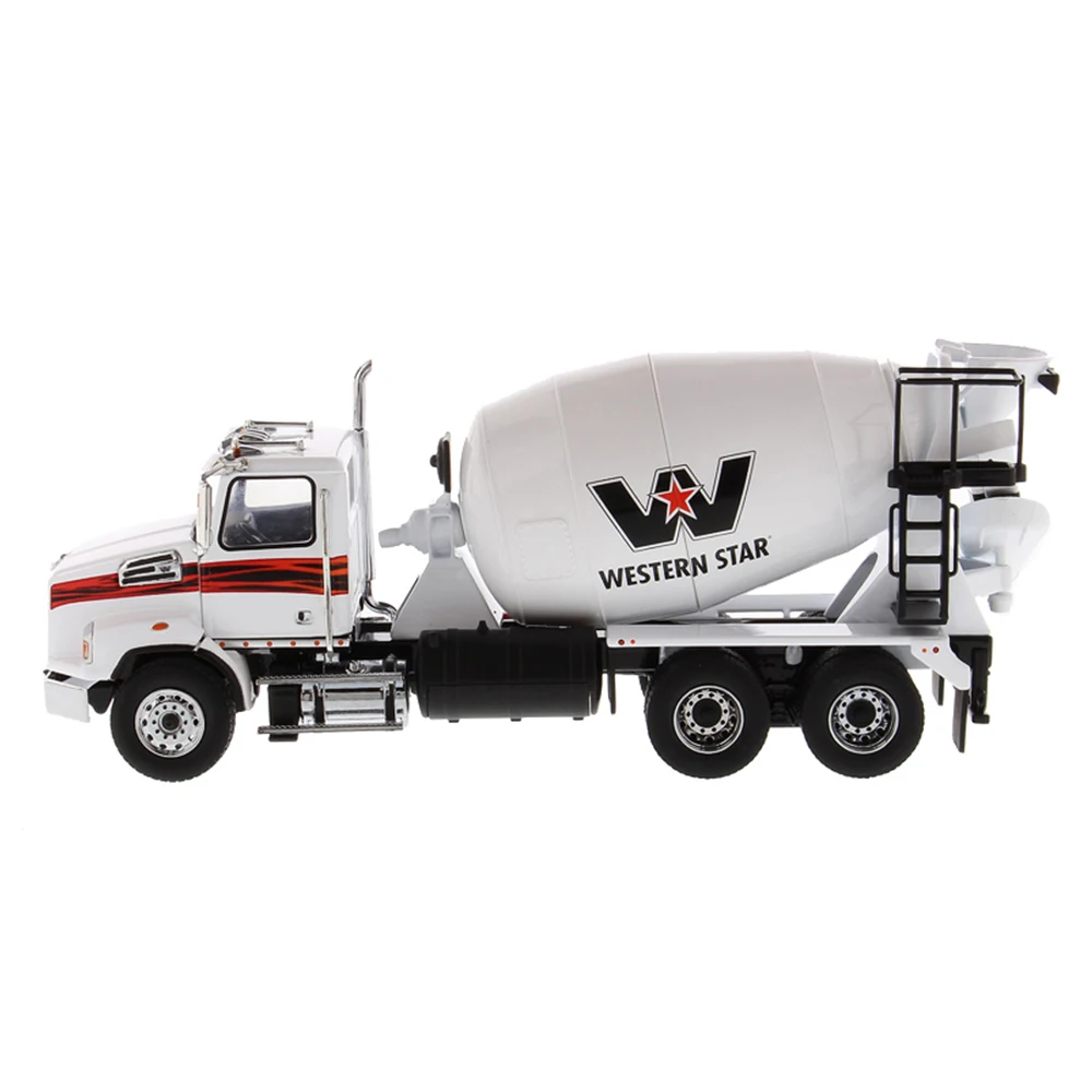 1/50 масштабная модель грузовика литая под давлением Western Star 4700 SF Бетономешалка в белом цвете с белым барабаном