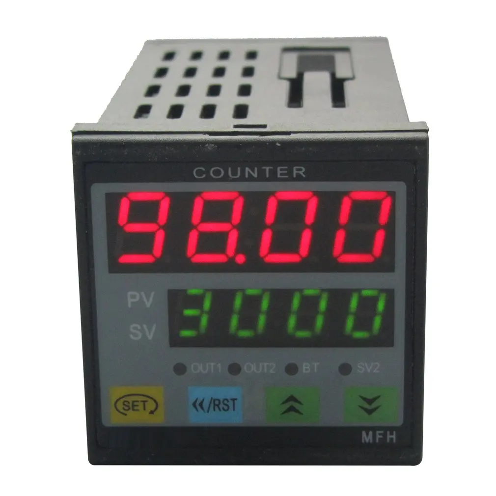 US $20.41 Multi Functional Digital Counter Length Meter Intelligent Dual 4 Digits Led