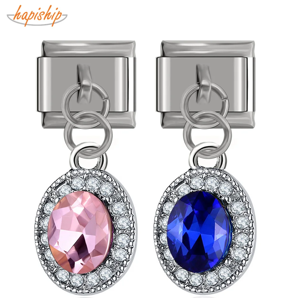 Hapiship New 9mm Width Original Daisy Ellipse Rhinestone Italian Charm Fit 9mm Bracelet Stainless Steel Jewelry Making DJ176 Hapiship New 9mm Width Original Daisy Ellipse Rhinestone Italian Charm Fit 9mm Bracelet Stainless Steel Jewelry Making DJ176