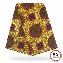 Африканская ткань с восковым принтом, хлопковая ткань для шитья, Анкара, африканская ткань, 12 ярдов, Нигерия, Гана, свадебная одежда, платье 91731