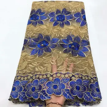 

New Tulle Embroidered Net Lace African French Lace Fabric High Quality Nigerian French Net Lace With Stones Swiss Lace Fabric