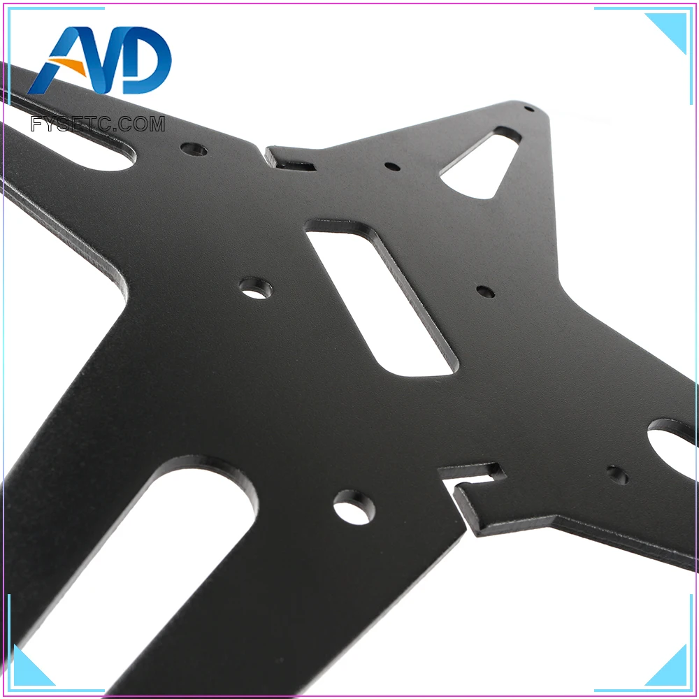 Black Upgrade CR-10 CR-10S Hotbed Support Y Carriage Anodized Aluminum Plate 4mm Thickness For 300X300X400 Creality CR10 BLV