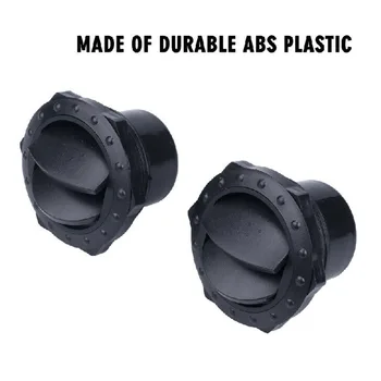 

Boat Air Outlet Vent 2Pcs 2.35-inch Dash Replacement Parts Yacht Black
