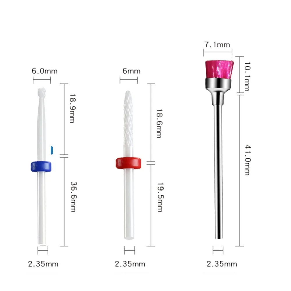 30 шт. набор сверл для ногтей, фреза, электрический аппарат для маникюра, педикюра, электрическая дрель, аксессуары, инструменты для ногтей