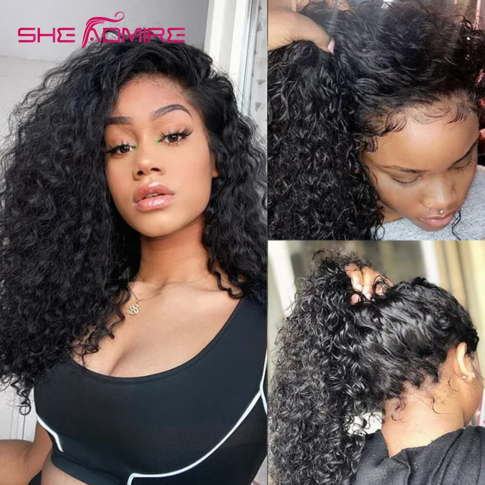 Water Wave Lace Front Human Hair Wigs 13X6 HD Lace Frontal Wig Brazilian Loose Deep Curly Human Hair Wigs Preplucked Closure Wig