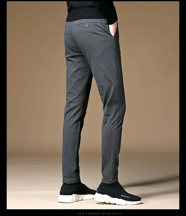 Мужские брюки Hombre осенние длинные брюки плюс размер деловые повседневные мужские уличные тонкие однотонные модные прямые 38 брендовые MOOWNUC