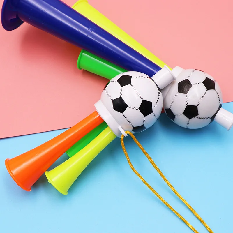 24pcs/lot Children Football fan cheer air horns soccer fans gas horn cheerleading sports fan toy plastic trumpet European Cup