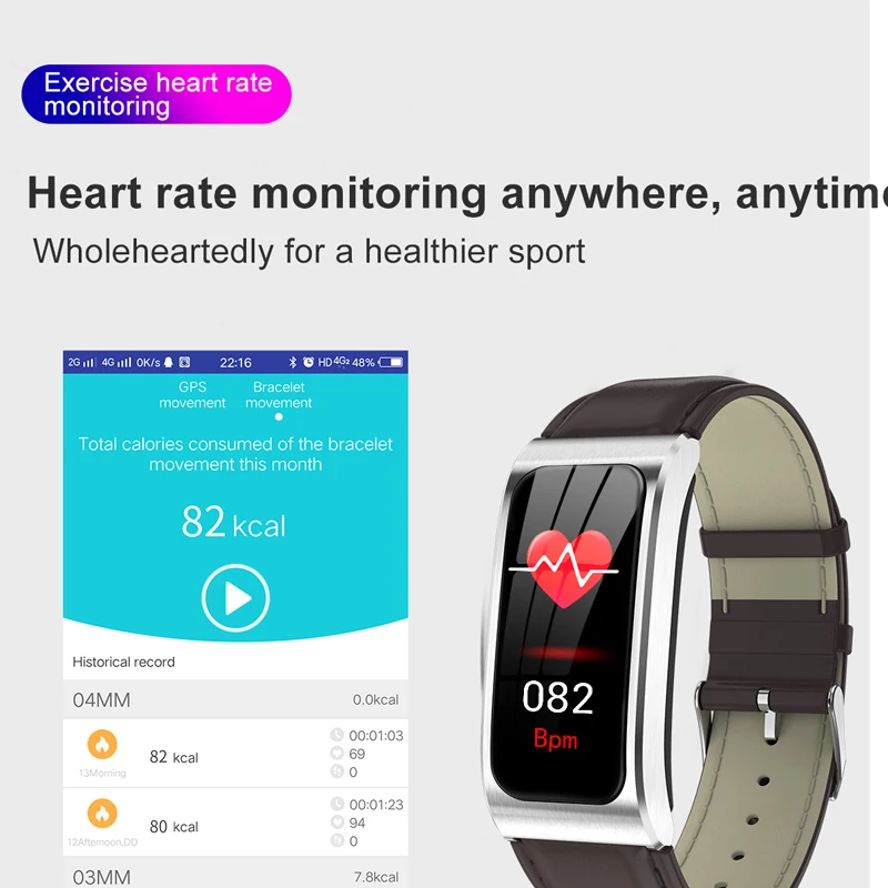  Vorke VK7 Smart Watch 1.14 inch Touch Screen IP68 Fitness Tracker Blood Pressure Measurement Smart  - 33053802147