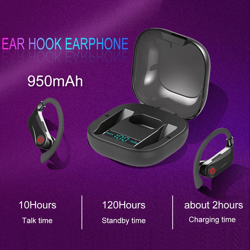 Наушники Bluetooth 5,0 гарнитура HiFi управление звонком в ухо беспроводные наушники Handsfree