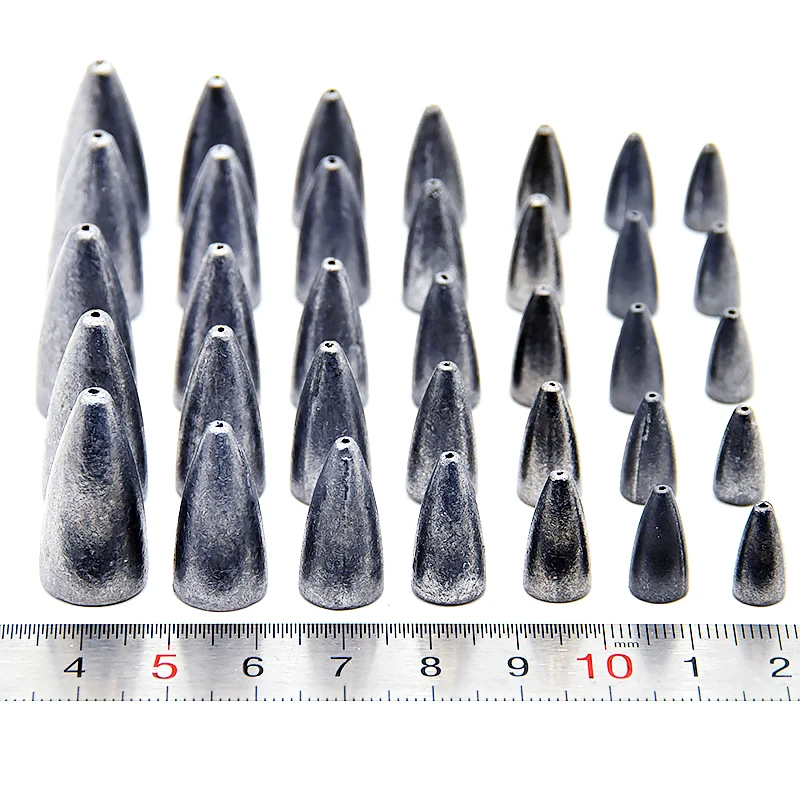 OBSESSION 5pcs1.8g 2.5g 3.5g 5g 7g 10g 14g 20g Sinkers Weight Bullet Sinker  Fishing Tackle Accessories Crank Hook Texas Rig Bait