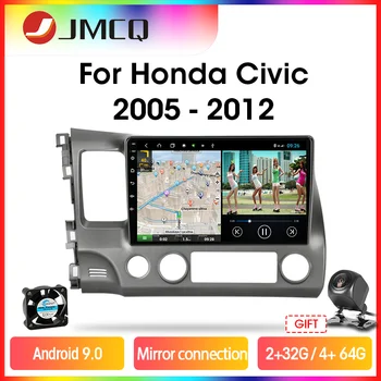 

JMCQ Mirror Connection Car Radio For Honda Civic 2005-2012 Multimedia Video Player 2 din Android 9.0 4G+64G DSP GPS Navigation