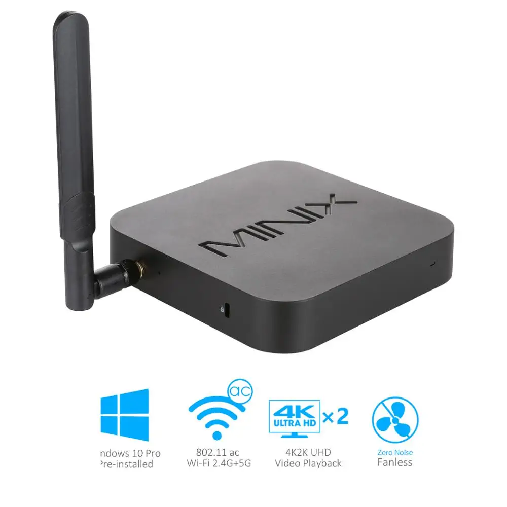MINIX NEO Z83 serie Intel Atom X5-Z8350 Windows/Ubuntu Mini PC MINI Dual banda ventilador WiFi LAN Gigabit PC pequeño portátil