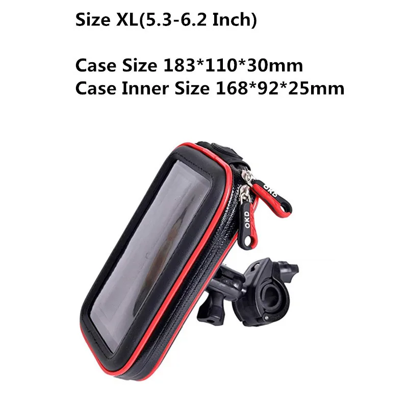 Водонепроницаемый велосипедный телефон сумка руль велосипеда поддержка мото крепление слоты для карт GPS для мотоцикла сумка-держатель для телефона держатель - Цвет: Size XL