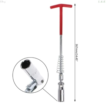 

Spark Plug Removal Tool 16mm/0.6" T-Bar T-Handle Flexible Spanner Socket Wrench Hand Tool