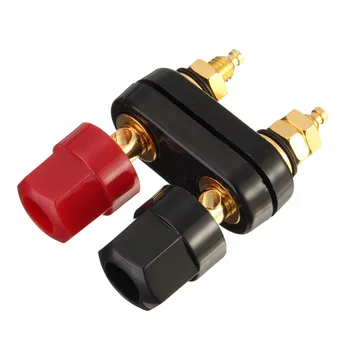 

Quality Dual Binding Post Banana Plug Jack Socket Red Black Speaker Amplifier Terminal Connectors Kit