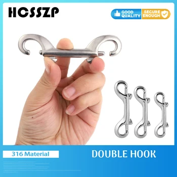 

316 Stainless Steel Double End Bolt Snap Hook Marine Grade Double Ended Snaps Diving Clips Key Ring & Pet Chains 90/100/115 mm