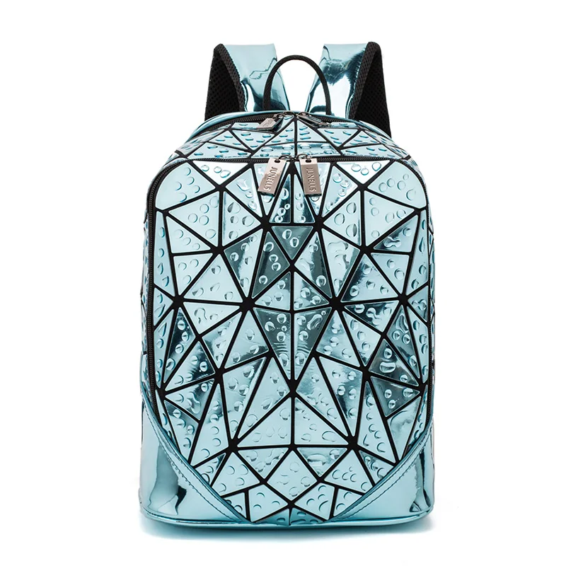 Женский школьный рюкзак с лазерной подсветкой геометрическим рисунком| |