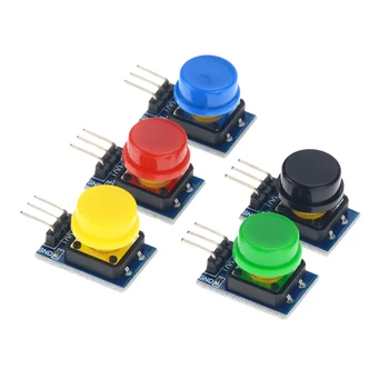 

5PCS 12X12MM Big Key Module Big Button Module Light Touch Switch Module With Hat High Level Output Non-self-locking