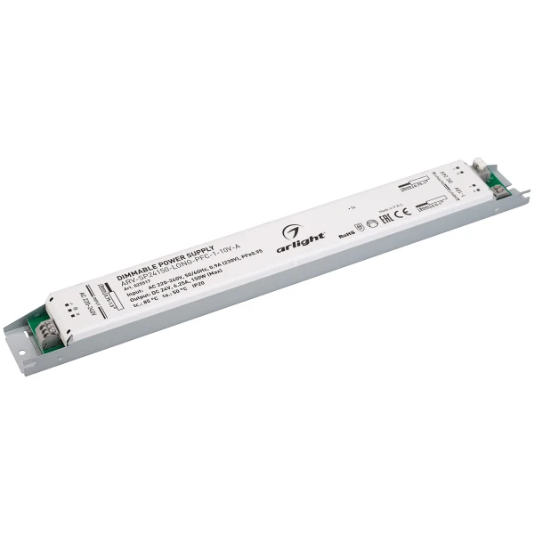 Блок питания ARV-SP24150-LONG-PFC-1-10V-A (24V 6.25A 150W) ( IP20 Металл 5 лет) | Освещение