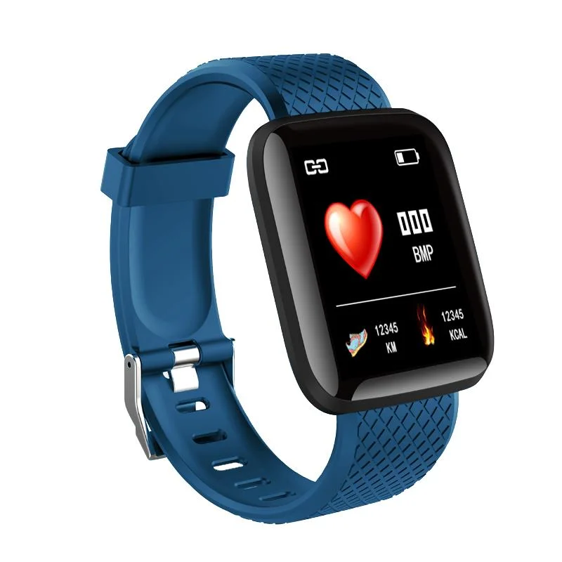 SKHO 116 Смарт-часы IP67 водонепроницаемый с монитором артериального давления сердечного ритма фитнес-трекер Smartwatch для мужчин wo мужчин pk Q9 B57 - Color: Blue