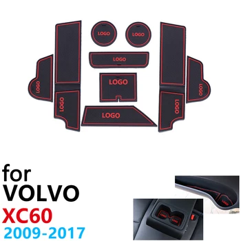 

Anti-Slip Rubber Cup Cushion Door Groove Mat for VOLVO XC60 R Design 2009~2017 2011 2013 2015 2016 Accessories mat for phone