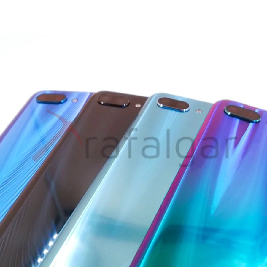 Задняя стеклянная крышка для Huawei Honor 10 задняя корпуса батареи панель с объективом