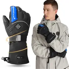 Перчатки с подогревом на батарейках, электрические тепловые перчатки унисекс, водонепроницаемые зимние Термические перчатки, зимние перчатки для мужчин