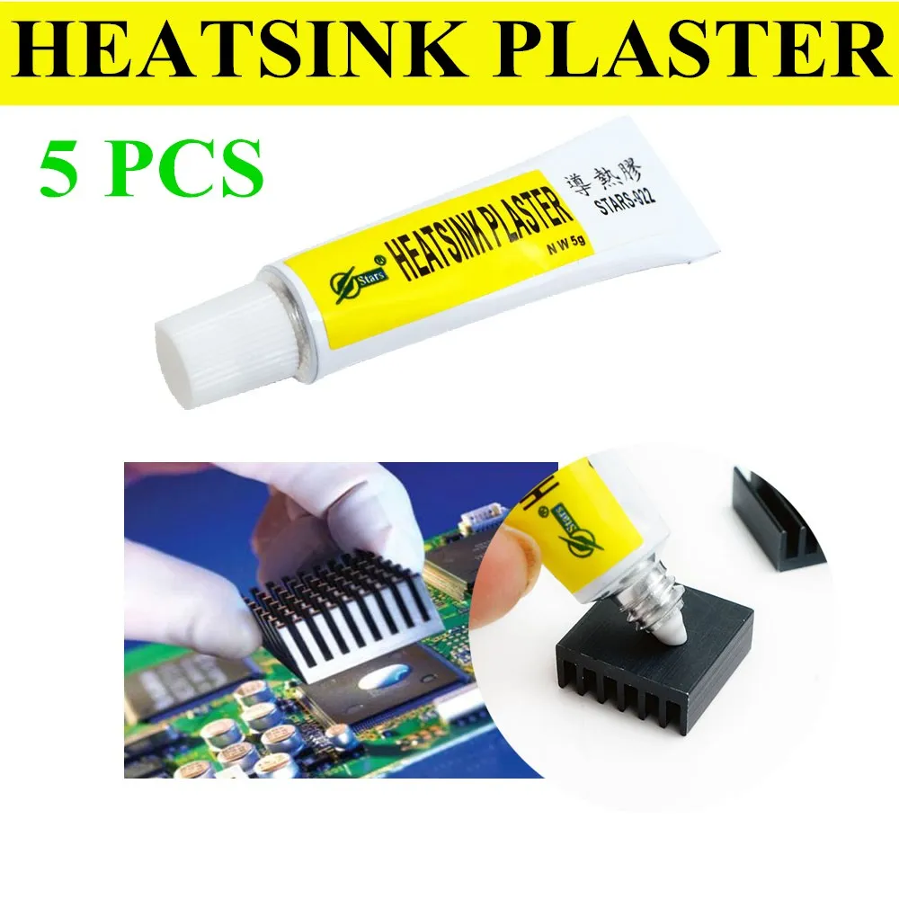 5pcs Thermal Conductive Heatsink Plaster Viscous Adhesive Compound Glue
