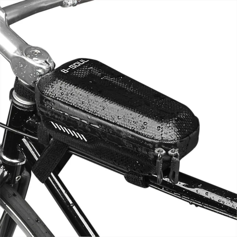 Bicycle Cycling Bike Front Top Tube Frame Bag MTB Waterproof Phone Holder Black