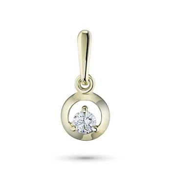 

Pendant in yellow gold with a diamond