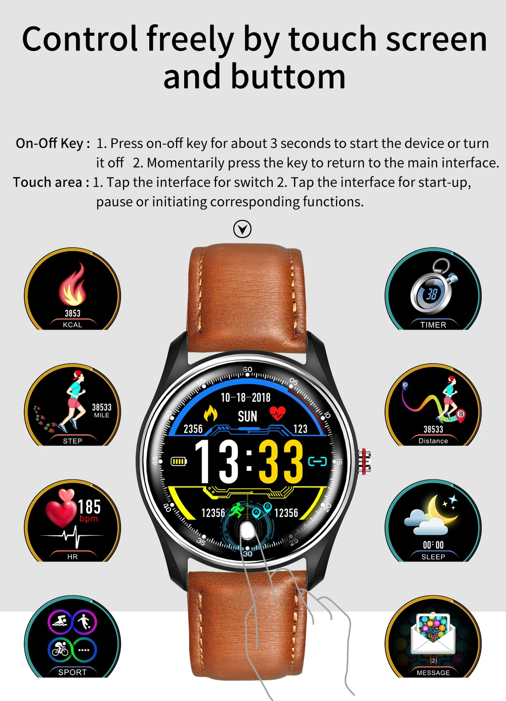 ЭКГ Смарт часы MX9 сенсорный экран для сердечного ритма Монитор артериального давления ЭКГ+ PPG HRV Smartwatch IP68 Водонепроницаемый для Xiaomi IOS Phone