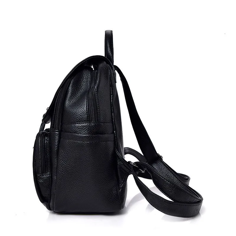 Women Leather Backpacks High Quality Ladies Bagpack Preppy Style Back Pack Backpack For Girls Vintage Rucksacks School Bags